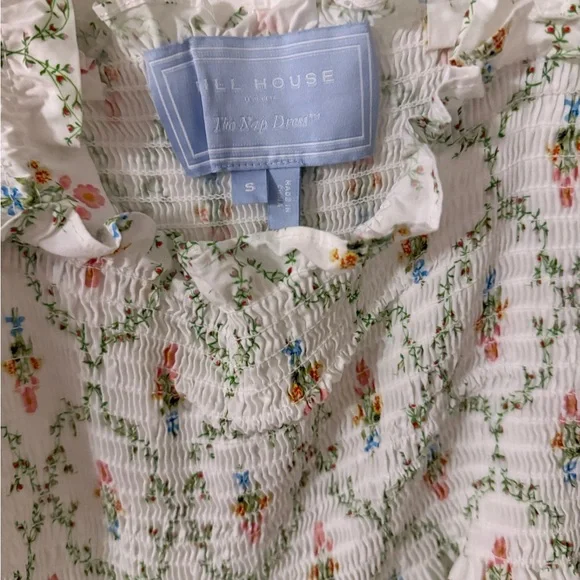 Floral Smocked Hill House Home Ellie Nap Dress with Ruffle Straps - Picture 2 of 3
